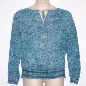 Michael Kors Blue Textured Blouse